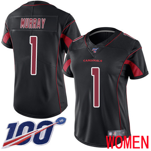 Arizona Cardinals Limited Black Women Kyler Murray Jersey NFL Football #1 100th Season Rush Vapor Untouchable->youth nfl jersey->Youth Jersey